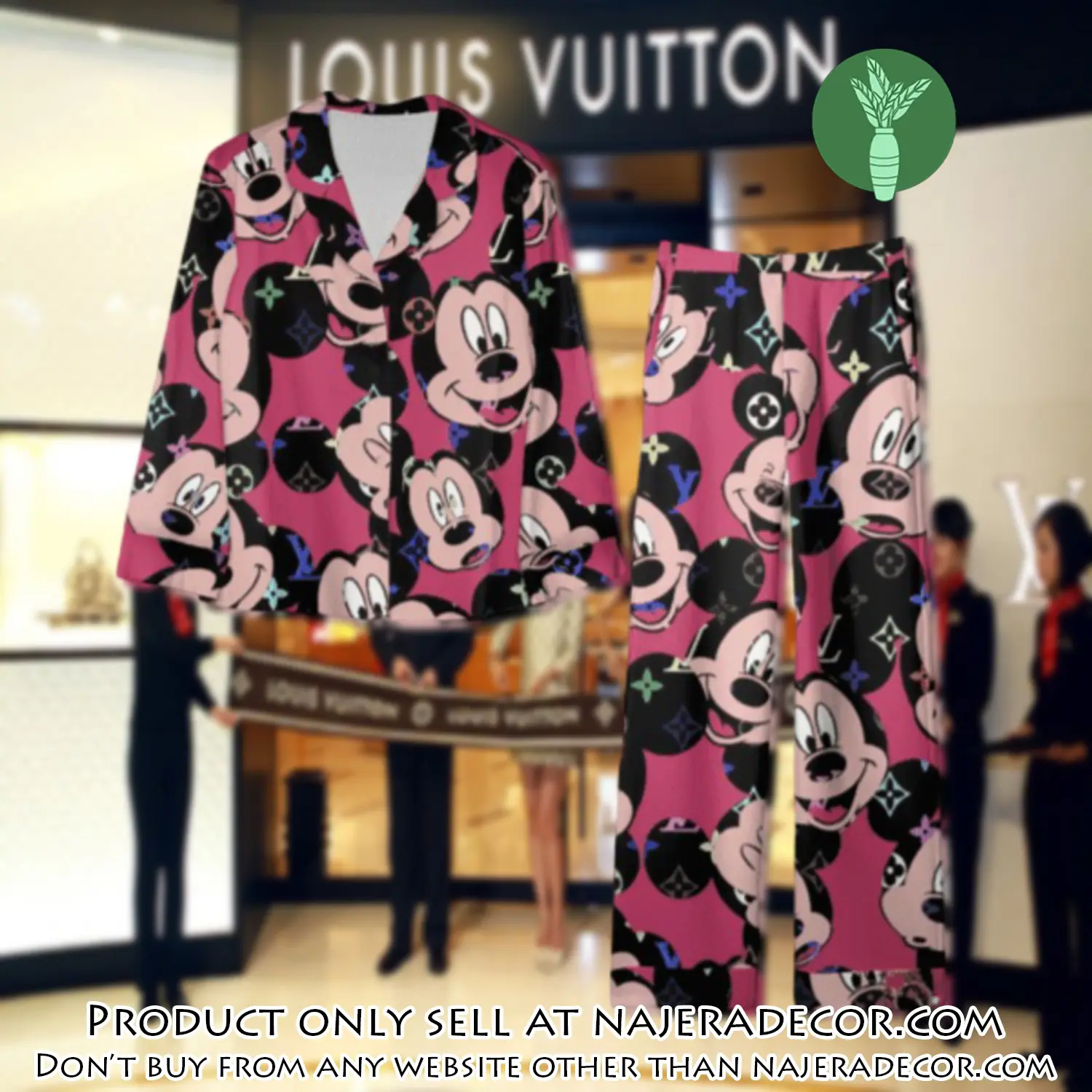 Trending luxury lv satin pajama set pjs1069 njr3756830